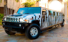 Zebra Hummer Limo