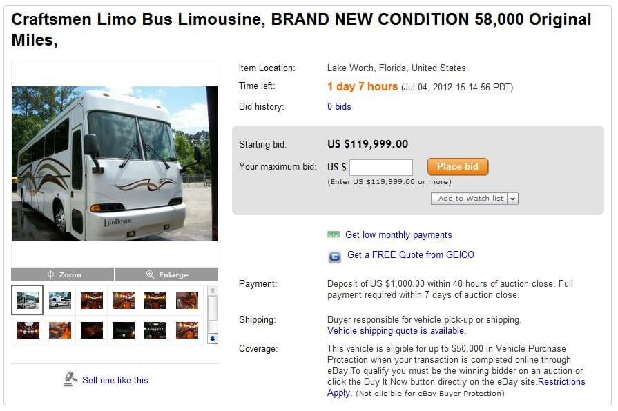 Used Party Bus for sale Low miles