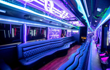 30 Passenger Party Bus Inside