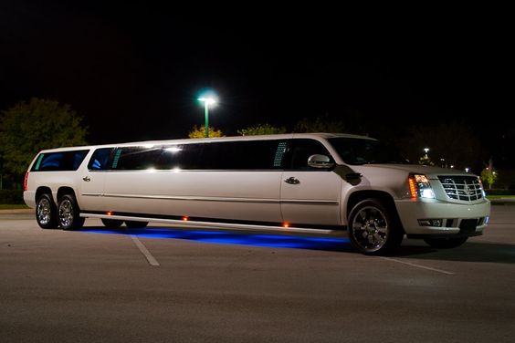 White Escalade Limo