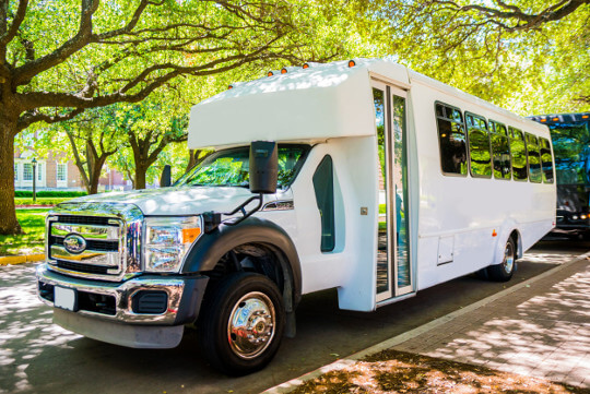 White Party Bus Exterior