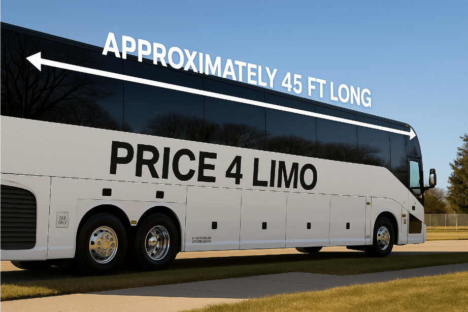 How long is a charter bus
