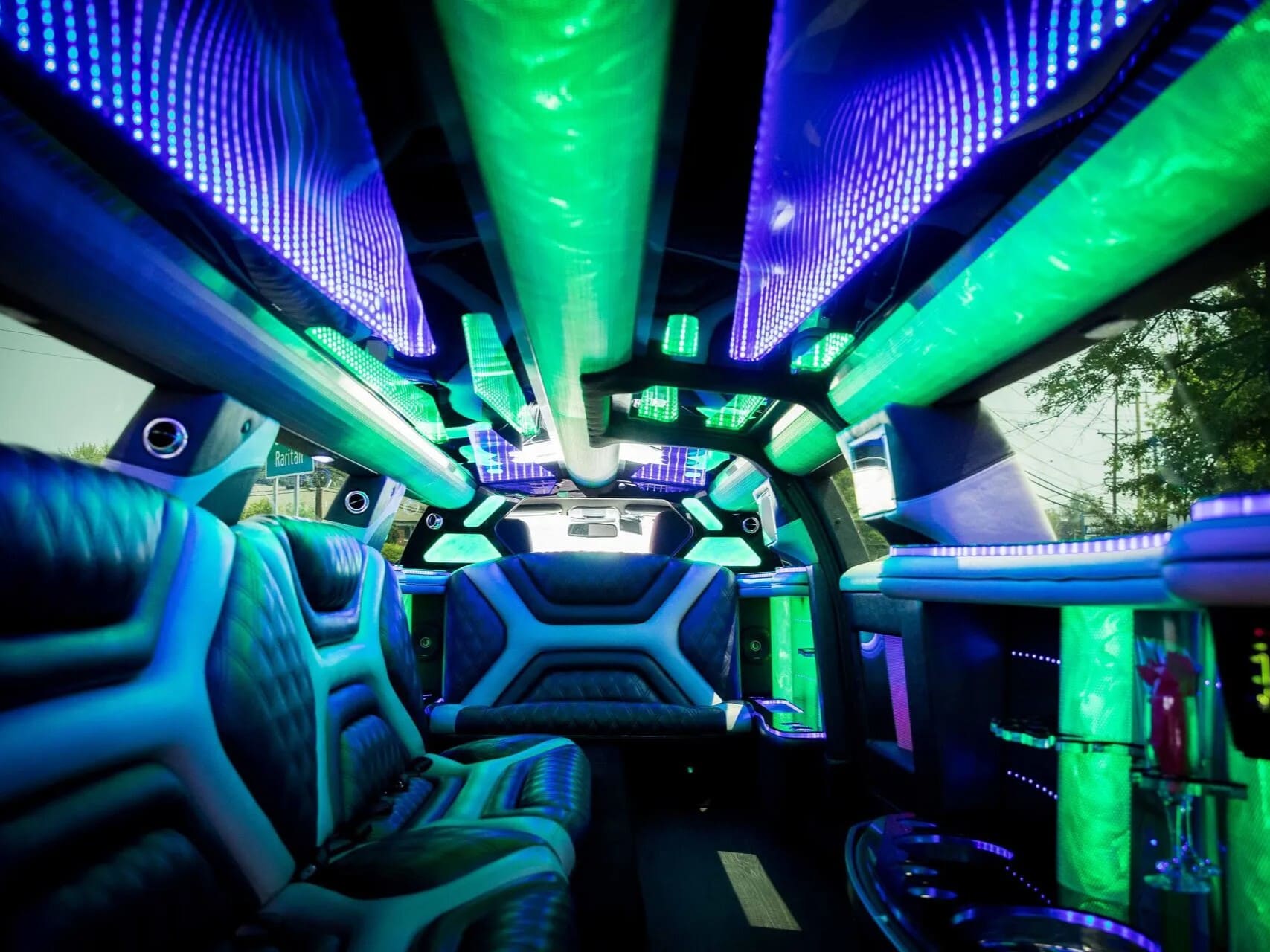 Lincoln stretch limo interior