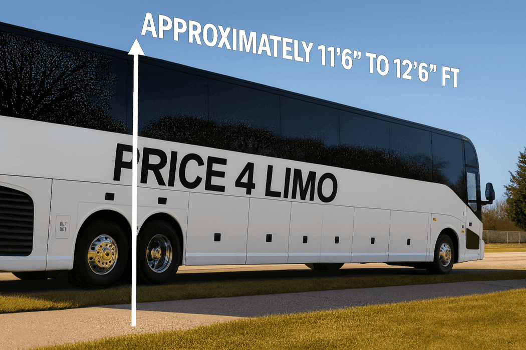 How tall is a charter bus