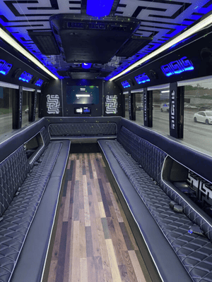 Inside of party bus