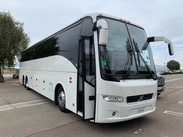 White motorcoach exterior