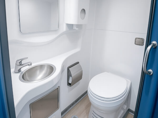 Charter bus restroom