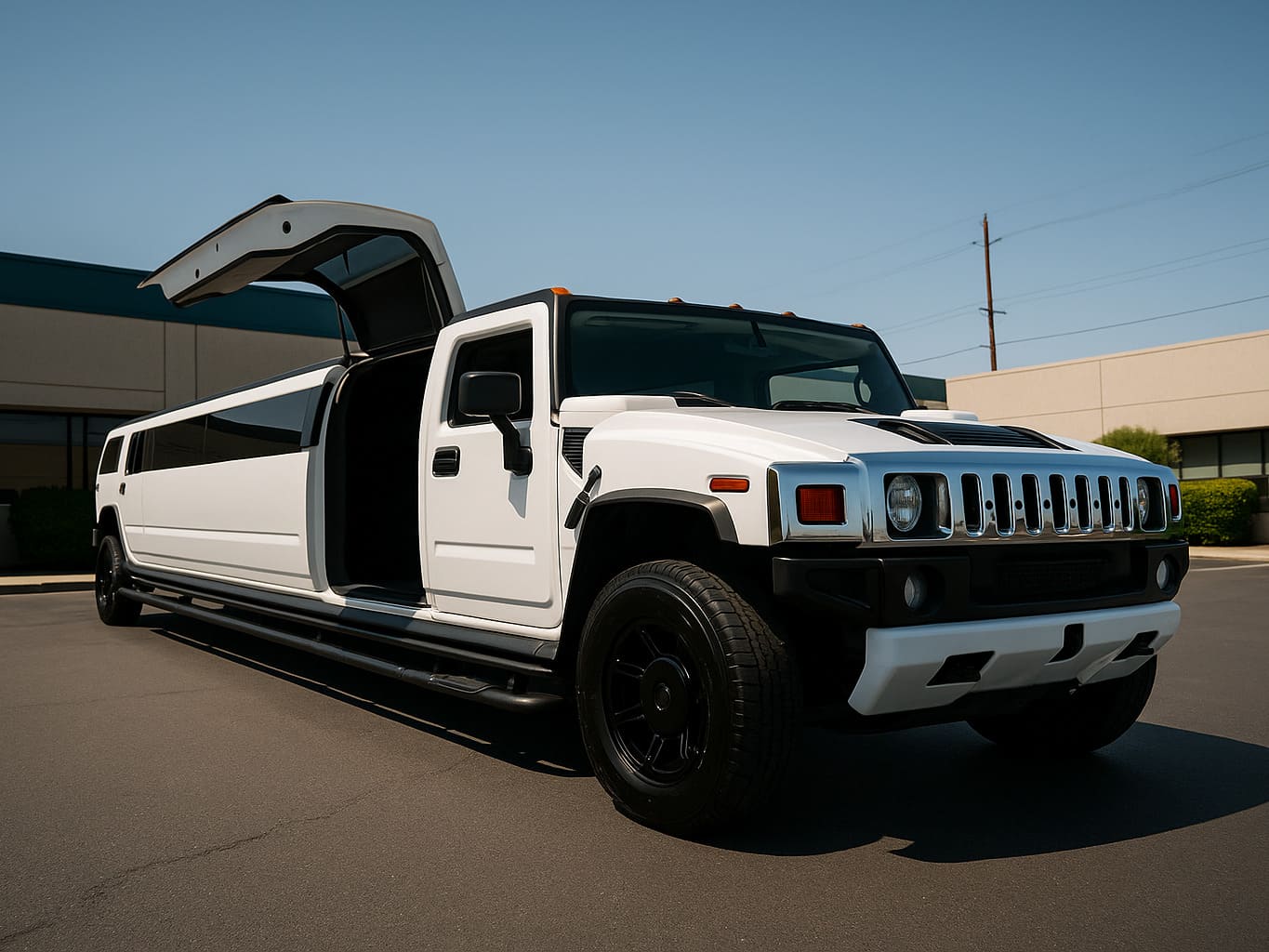 Hummer limo exterior