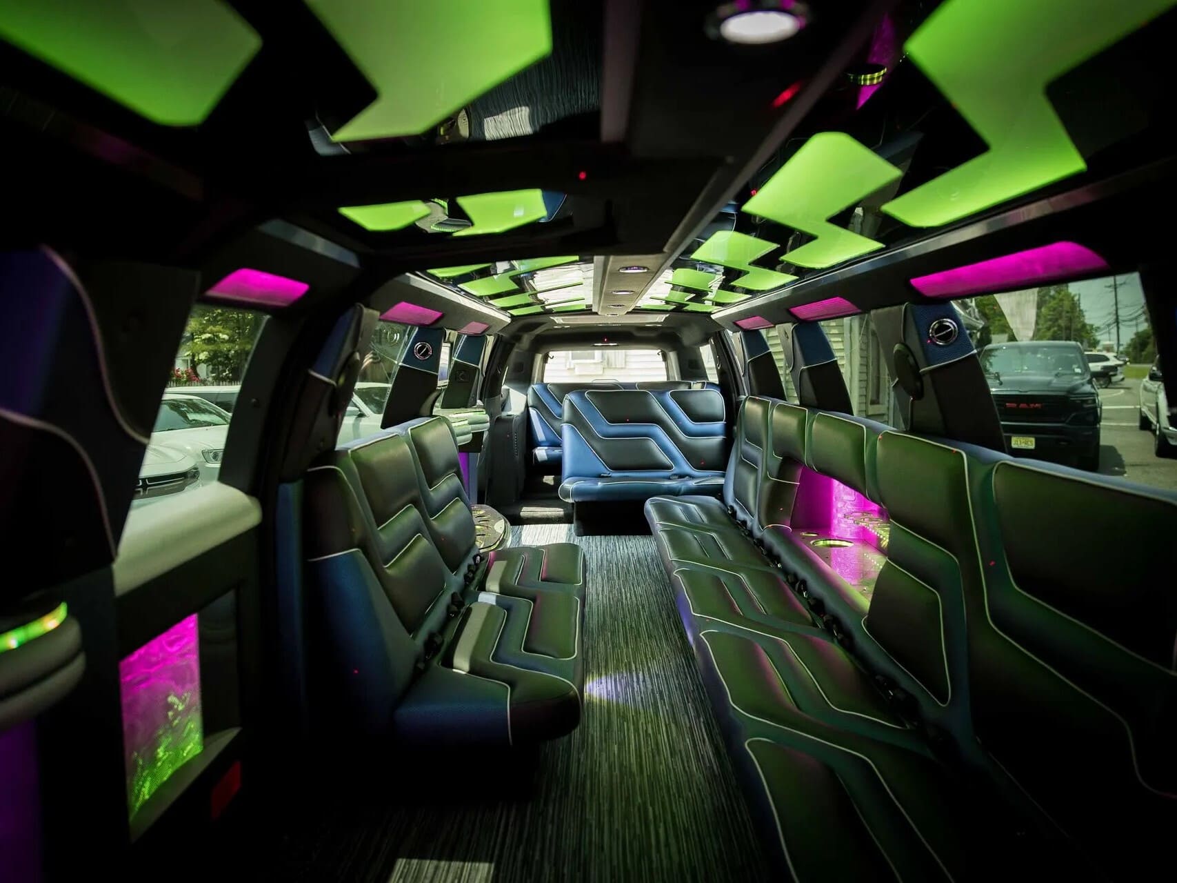 Escalade limo interior