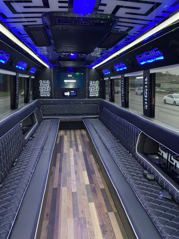 Inside of party bus