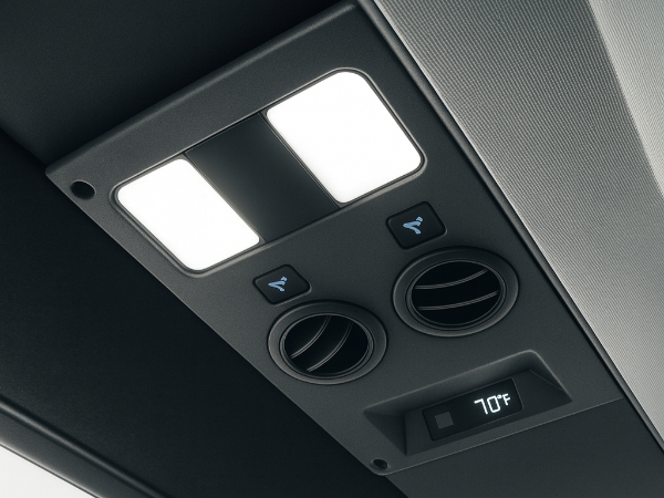 Charter bus individual reading lights