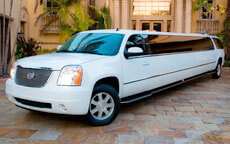 White Escalade Limo