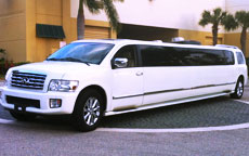 White Infiniti QX56 Limo