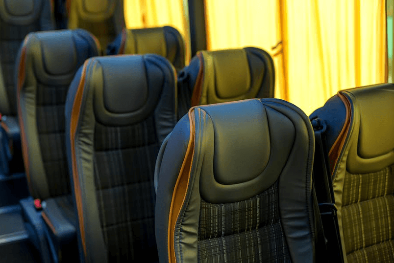 Angleton charter bus interior