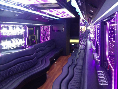 center 30 Passenger Party Bus Interior