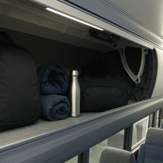 overhead luggage compartments