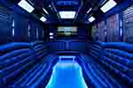 20 Passenger Party bus rental interior