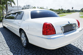 white lincoln limo interior